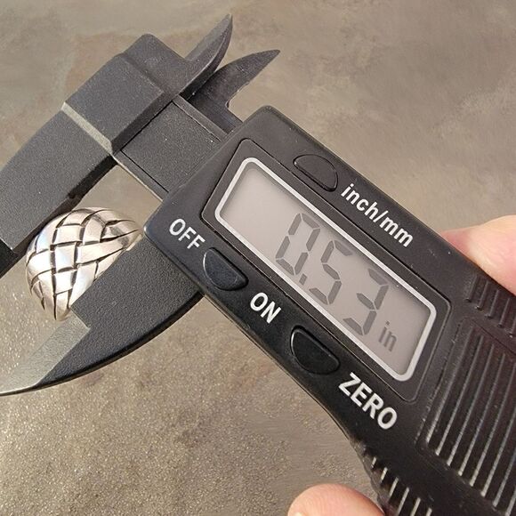 Retired James Avery Sterling Wide Woven Ring - Picture 6 of 8